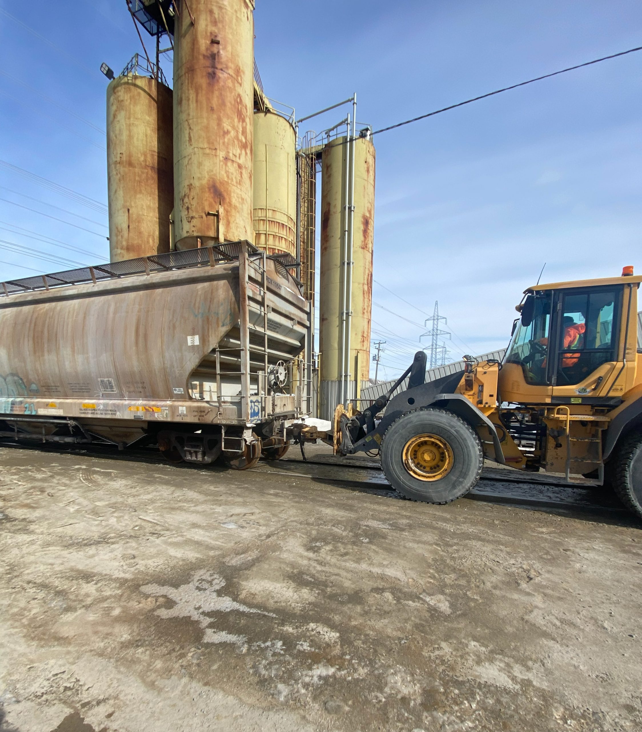 manoeuvre de wagon avec loader